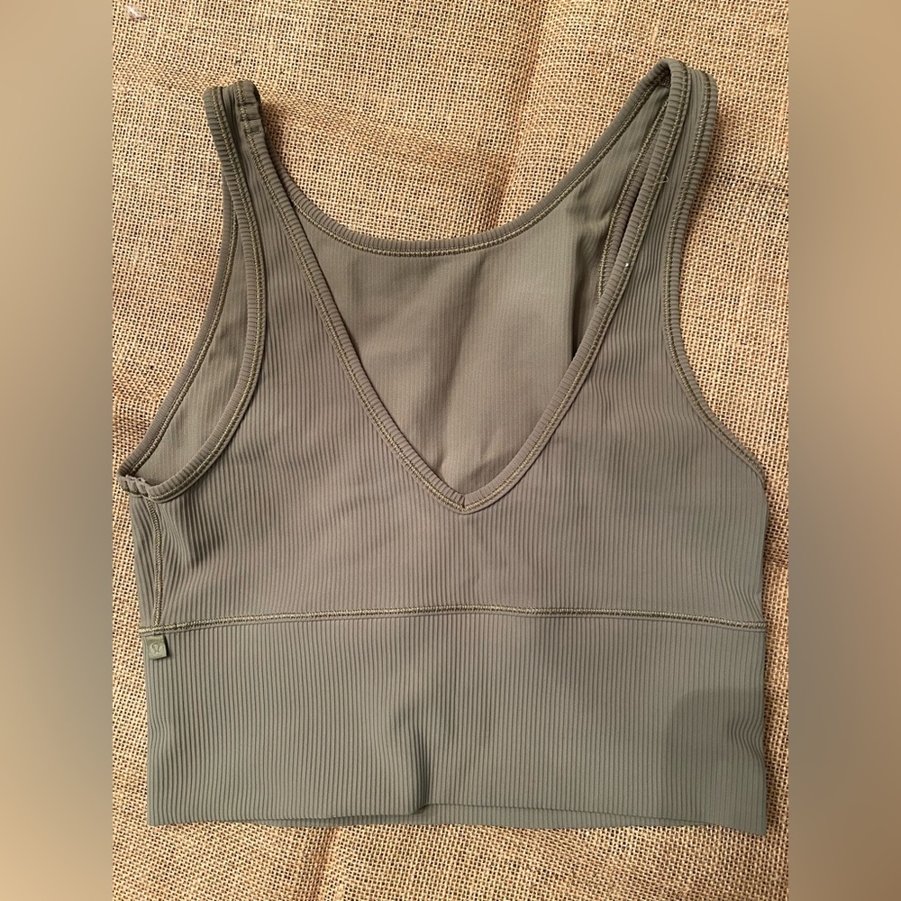 Lululemon power pivot women’s Ribbed Tank Top - Olive